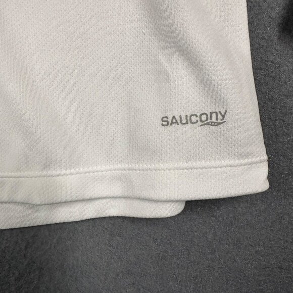 Saucony Womens XL Hydrator Long Sleeve White Crew‎ Neck T-Shirt w/appliqué NWT - Picture 5 of 8